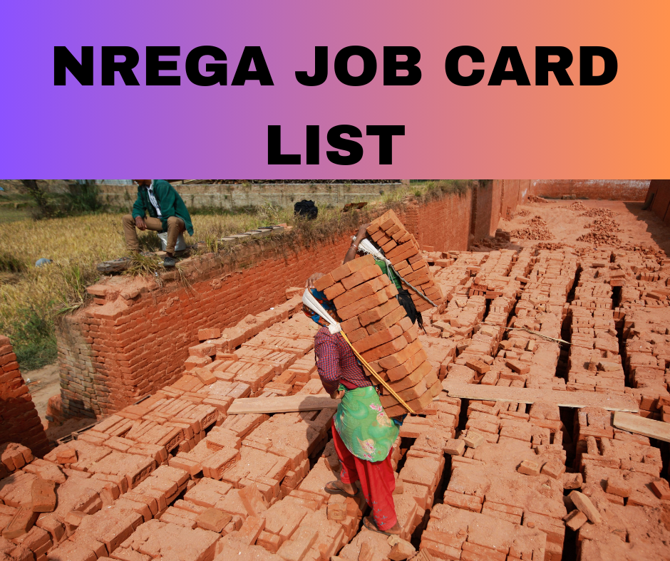 NREGA Job Card List October 2024 State Wise Online Check at nregastrep.nic.in
